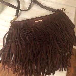 Rebecca Minkoff brown suede fringed crossbody